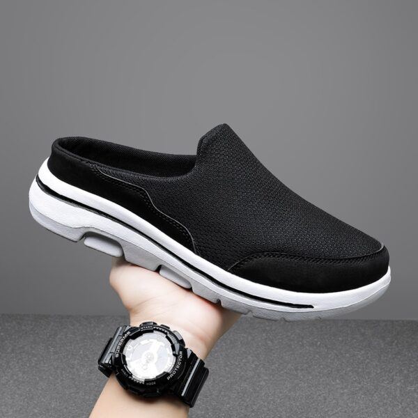 Mens Casual Wear Slippers Casual Mesh Breathable Flat Slippers For Men Casual