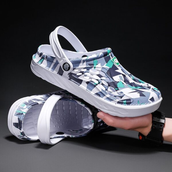 Men Sandals Outdoor Summer Beach Slippers Soft Bottom Hollow Garden Clogs Shoes Big Size Sports Slippers - Image 4