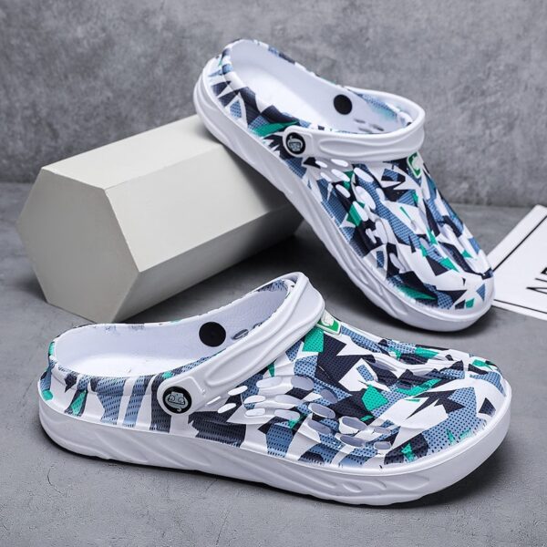 Men Sandals Outdoor Summer Beach Slippers Soft Bottom Hollow Garden Clogs Shoes Big Size Sports Slippers - Image 5