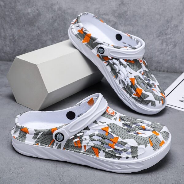 Men Sandals Outdoor Summer Beach Slippers Soft Bottom Hollow Garden Clogs Shoes Big Size Sports Slippers - Image 6