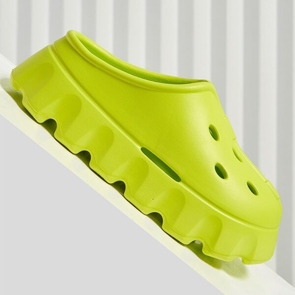 Summer Comfortable Hollow Out Chunky Platform Slippers for Women Non-Slip Beach Shoes Sports Slippers - Image 3