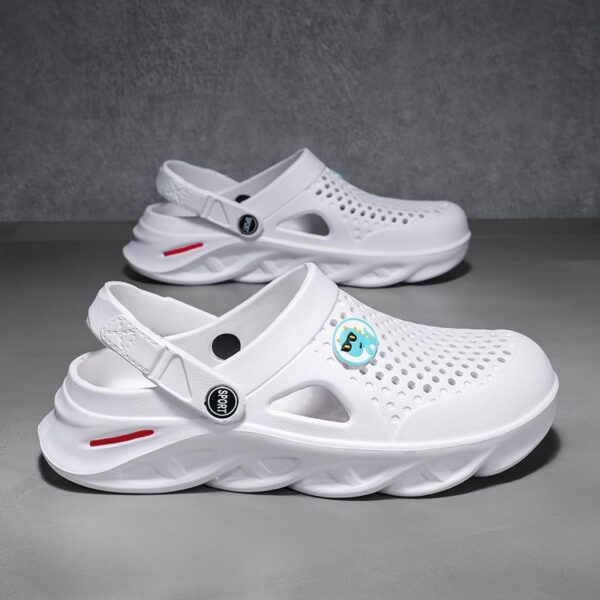 Mens Jelly Sandals Lightweight Beach Sandals Garden Clogs Shoes Sports Slippers - Image 4