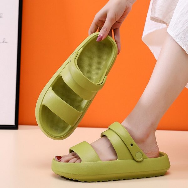 Soft Slippers Women Thick Bottom Cloud Flip Flops Woman EVA Non-slip Sandals Sports Slippers - Image 2