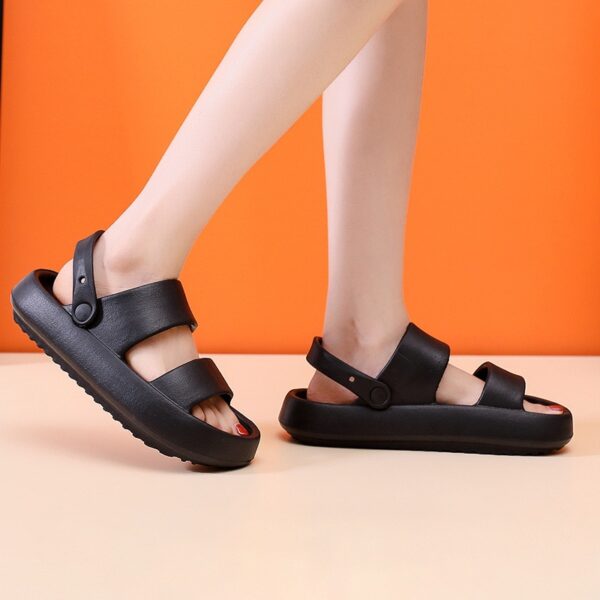 Soft Slippers Women Thick Bottom Cloud Flip Flops Woman EVA Non-slip Sandals Sports Slippers - Image 3