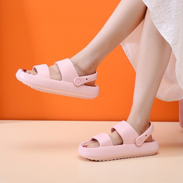 Soft Slippers Women Thick Bottom Cloud Flip Flops Woman EVA Non-slip Sandals Sports Slippers - Image 4