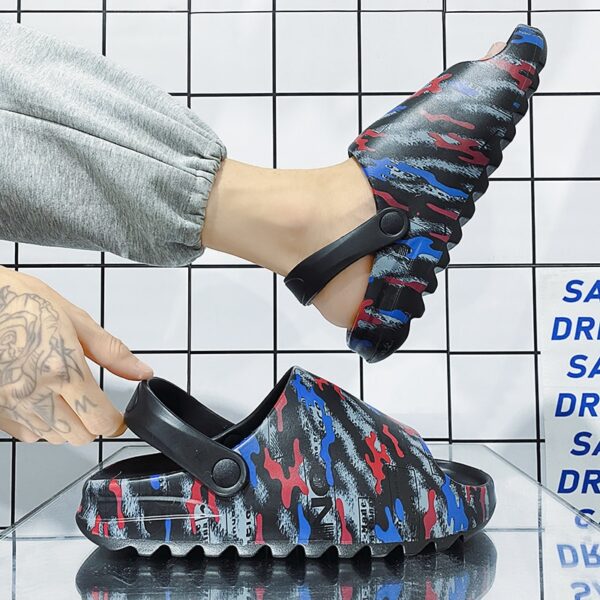 Women Men Casual Beach Shoes Anti-Slip Camouflage Slippers Sports Slippers Shoe With Holes - Image 4