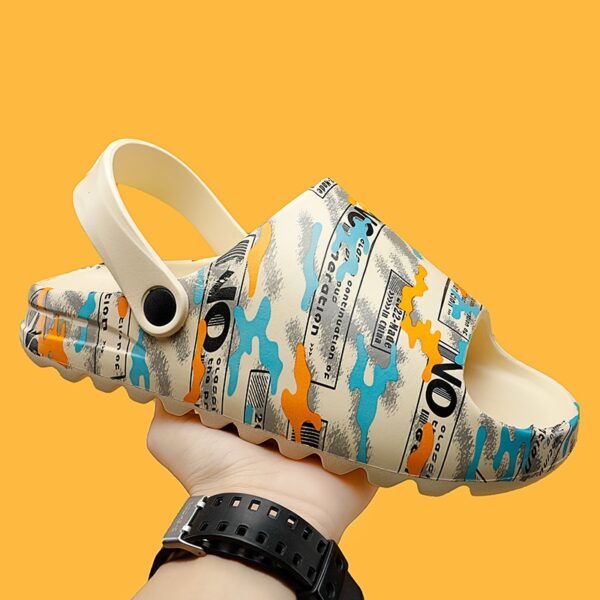 Women Men Casual Beach Shoes Anti-Slip Camouflage Slippers Sports Slippers Shoe With Holes