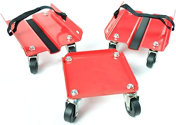 KASTFORCE KF2011 Snowmobile Dolly Set Max Supporting 1500Lbs with Heavy Duty Straps Firmly Attaching on Skis