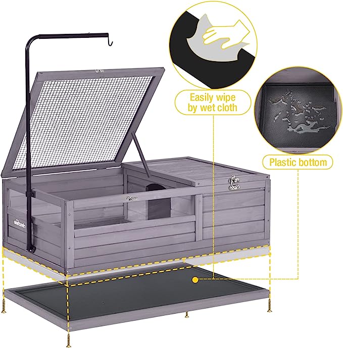 Outdoor Reptile Cage - Upgraded Weatherproof Bottom