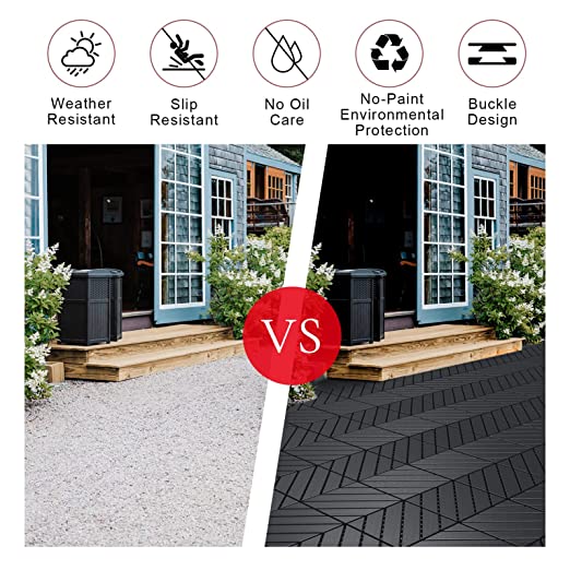 Patio Flooring Outdoor Waterproof All Weather Use, Outdoor Flooring for Patio Garden Poolside