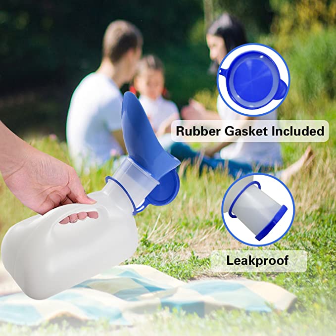 Portable Toilet Urinal for Men and Women, Pee Bottle with a Sealed Lid and Funnel for Elderly Kids and Patients for Camping Outdoor Travel
