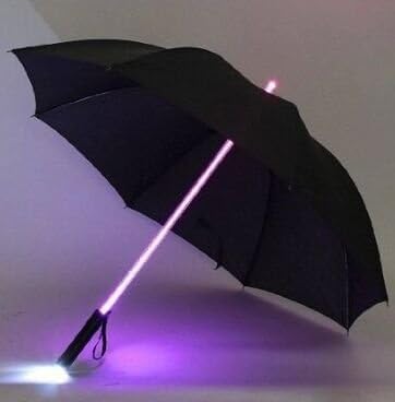 7 Colours LED Light Blade Runner Style Umbrella (Black-adult)