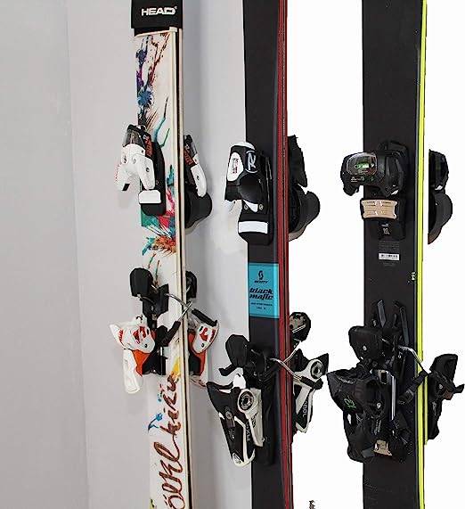 5 Individual Fixtures To Safely Store 5 Pairs Of Alpine Skis Of Any Shape Or Size