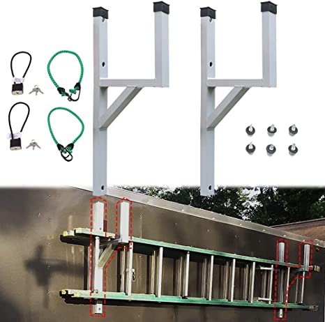 Mountainpeak Aluminum Side Mount Trailer Ladder Rack Fit for Enclosed Trailer