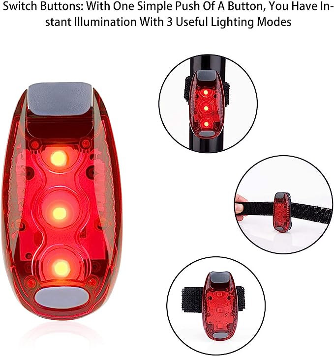 Led Safety Light, Safety Light, High Visibility Strobe Running Lights Used for Bicycle, Kayak,Backpack,Walking Etc