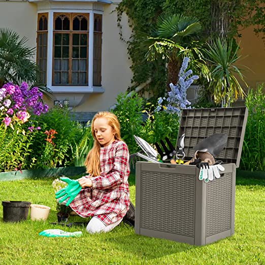 Indoor Outdoor Storage Box for Patio Furniture, Pool Accessories, Cushions, Garden Tools, Sports Equipment