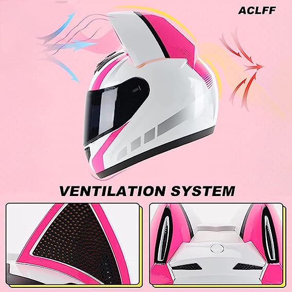 Adult Personalized Cat Ear Motorcycle Bluetooth Helmet Youth Men and Women Cat Motorcycle Helmet

