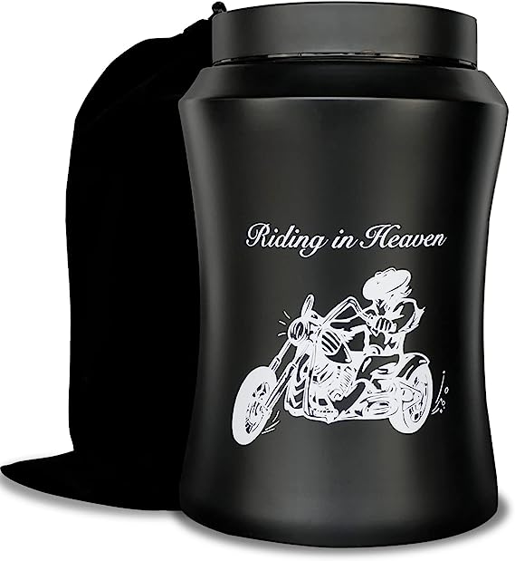Up to 220 lbs Decorative Urn for Rider Human Ashes with Velvet Bag