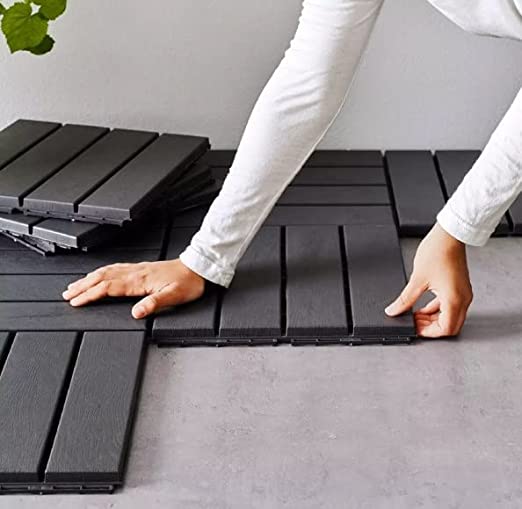 36 sq. ft Plastic Interlocking Deck Tiles,36 Pack Patio Deck Tiles
