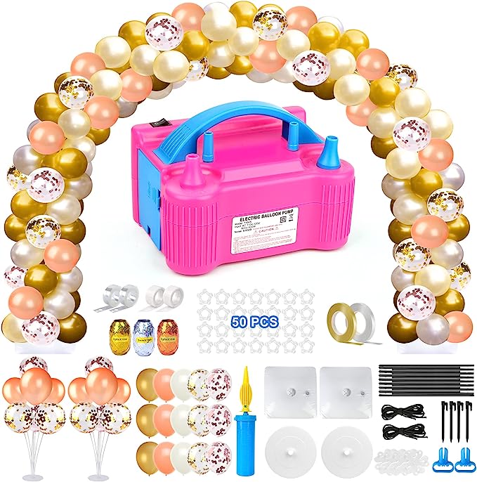 Balloon Arch Kit and Balloon Pump with 120 PCS Balloons