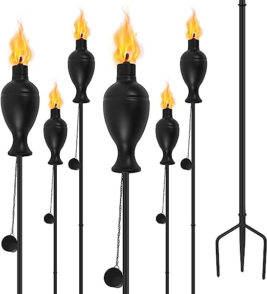 Extra-Large 58-Inch Citronella Torches for Party Patio Pathway