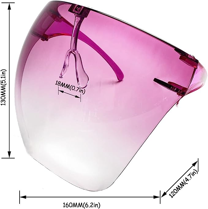 Protective Face Shield Full Cover Visor Glasses/Sunglasses (Anti-Fog/Blue Light Filter) UV 400 for Men and Women