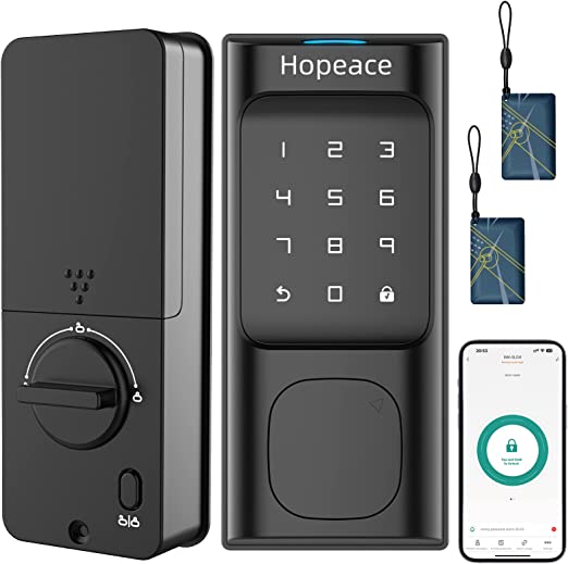 Keyless Entry Door Lock with App Control - Hopeace Fingerprint Door Lock