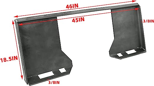 Steel Skid Steer Quick Tach Attachment Adapter Plate Compatible with Bobcat, Kubota Tractors