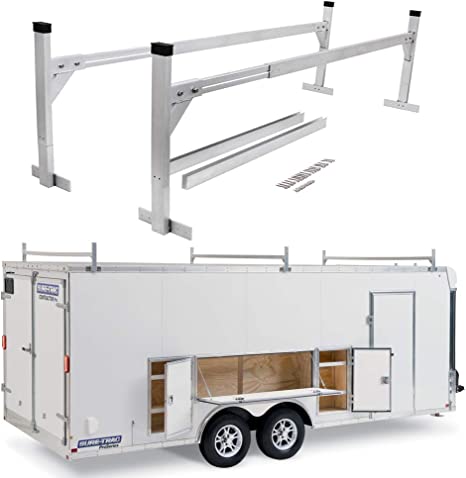 Adjustable Aluminum Trailer Ladder Rack Fit for Open and Enclosed Trailers