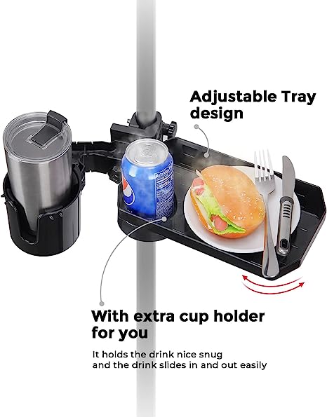 Cup Holder, Angle-Adjustable & Easy to Install, Cup Drink Holder for Drinks, Fits for Golf Cart, Scooter, Boat, Beach Umbrella, ATV, UTV, Rollator