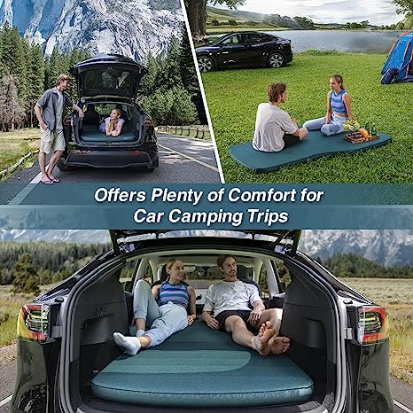 Combining Air and Foam Camping Pad, 3" Tesla Model Y Mattress Also Fits Model 3, Pickups, Vans, Trucks, SUVs, etc