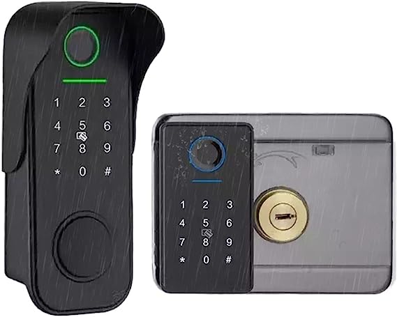 Smart Lock Waterproof WiFi Fingerprint Double Rim Lock APP Card Digital Code Electronic Smart Door Lock