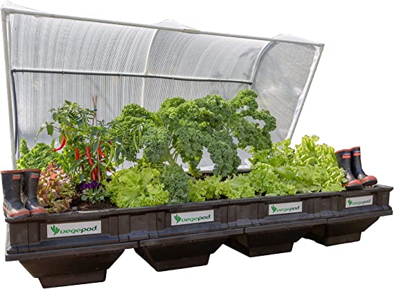 Self Watering Container Garden Kit with Protective Cover, Easily Elevated to Waist Height