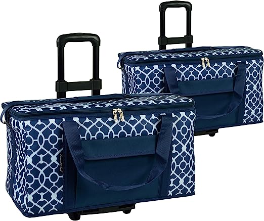 The sewn-in steel rim and flexible side supports keep the cooler upright and prevent water spills. It folds flat for easy storage at home, in the trunk, or in luggage. The leakproof liner is puncture-resistant and heat-sealed. High-density foam insulation keeps food and drinks cold for up to 24 hours. Perfect for beach trips, picnics, and road trips. The durable 600D polycanvas exterior ensures a long lifespan. Carry handles and a shoulder strap make it easy to lift when full.