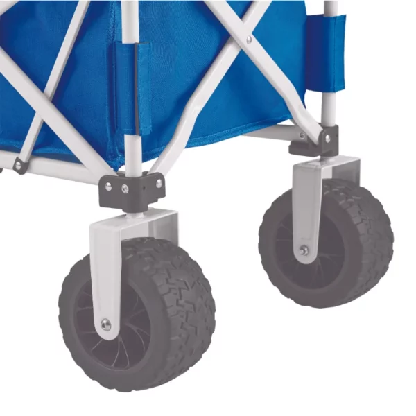 Blue Wide-Track Folding Beach Wagon for All-Terrain Adventures - Image 5