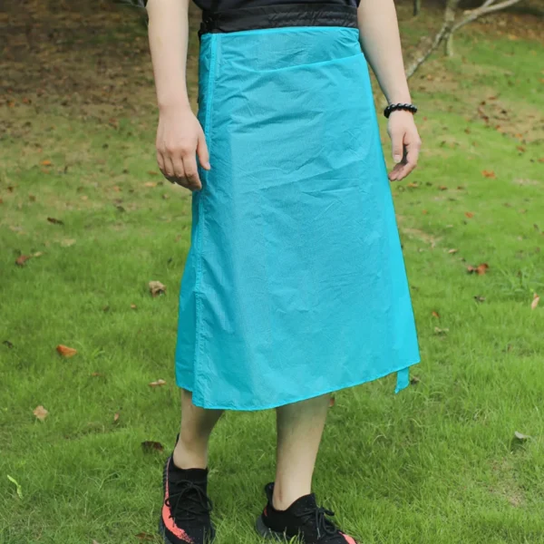 Ultra-Light Rain Skirt for Women - 15D Nylon Waterproof Kilt Pants with Storage Pouch - Ideal for Cycling, Camping, and Hiking Adventures