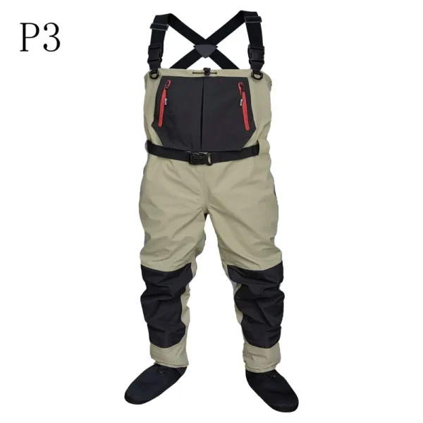 Quick-Dry Waterproof Breathable Fisherman Raincoat with Neoprene Foot - Ideal for Fly Fishing, Rafting, Hunting - Suitable for Children to Adults - Image 4