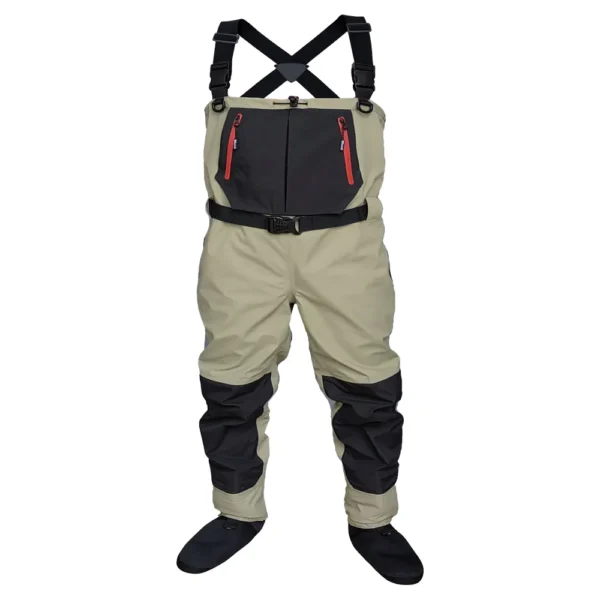 Quick-Dry Waterproof Breathable Fisherman Raincoat with Neoprene Foot - Ideal for Fly Fishing, Rafting, Hunting - Suitable for Children to Adults