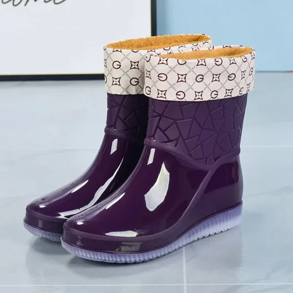 Waterproof Women's Rain Boots with Non-slip Soles for Fishing and Outdoor Activities - Image 4
