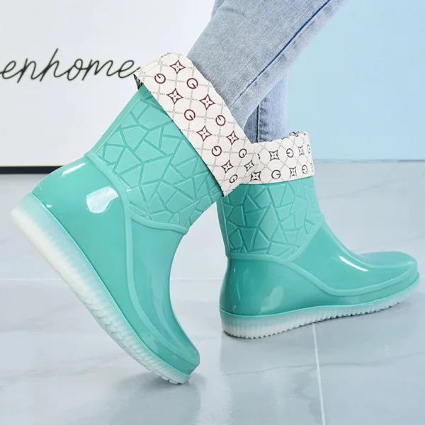 Waterproof Women's Rain Boots with Non-slip Soles for Fishing and Outdoor Activities - Image 5