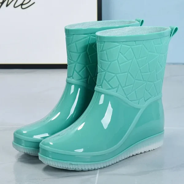 Waterproof Women's Rain Boots with Non-slip Soles for Fishing and Outdoor Activities - Image 2