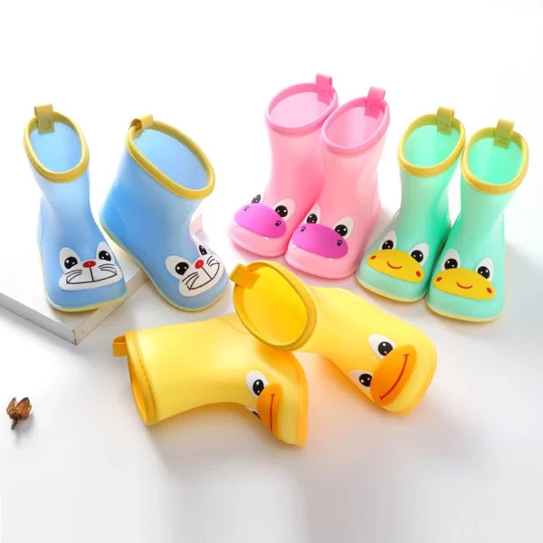 Hunter Rain Boots Kids - Cozy Plush Lining, Waterproof Design - Ideal for Autumn and Winter - Boys, Girls, Baby - Soft PVC Snow Boots - Image 2