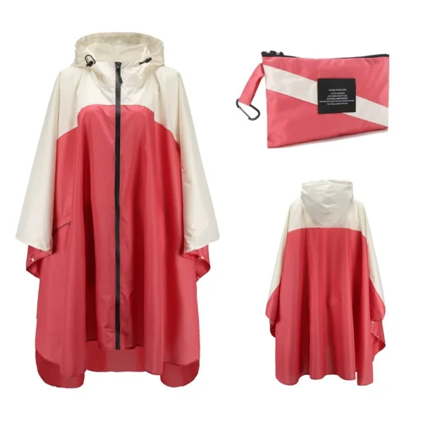 Big Size Rain Poncho for Women - Waterproof Hooded Raincoat with Breathable Design - Ideal Women's Overcoat for Rainy Weather - Image 2