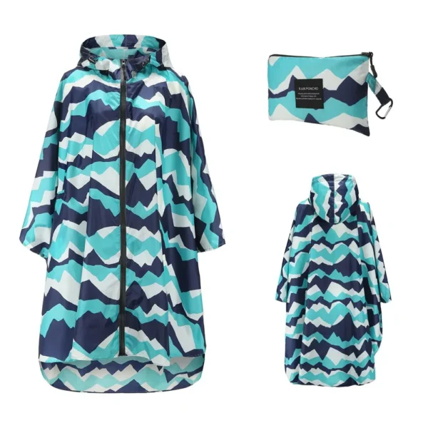 Big Size Rain Poncho for Women - Waterproof Hooded Raincoat with Breathable Design - Ideal Women's Overcoat for Rainy Weather - Image 4