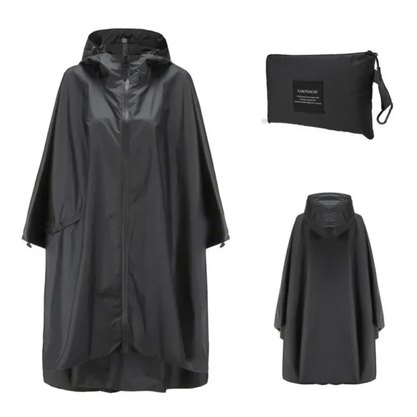 Big Size Rain Poncho for Women - Waterproof Hooded Raincoat with Breathable Design - Ideal Women's Overcoat for Rainy Weather - Image 6