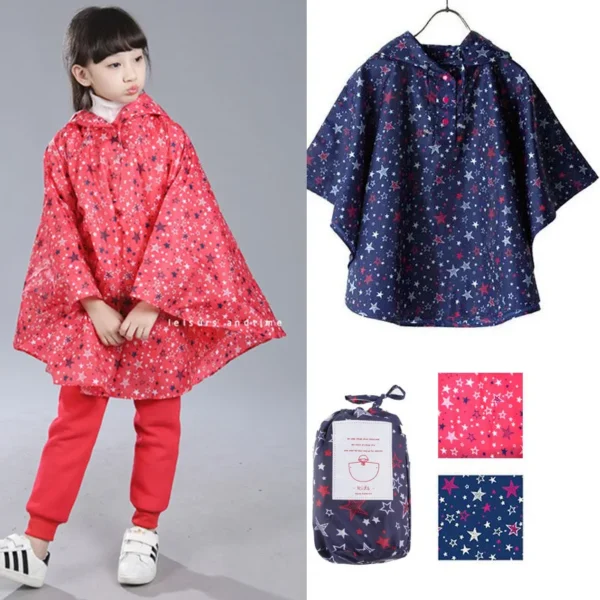 Impermeable Kid Raincoats - Cute Waterproof Hooded Children Raincoat for Girls and Boys - Rainwear Poncho Cover - Kids Rain Poncho - Image 2