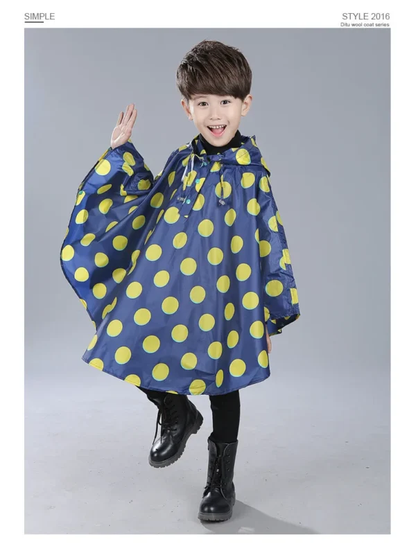 Impermeable Kid Raincoats - Cute Waterproof Hooded Children Raincoat for Girls and Boys - Rainwear Poncho Cover - Kids Rain Poncho - Image 3