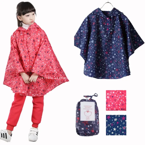 Impermeable Kid Raincoats - Cute Waterproof Hooded Children Raincoat for Girls and Boys - Rainwear Poncho Cover - Kids Rain Poncho - Image 5