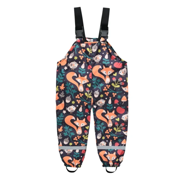 Adorable Kids Rain Pants: Cute & Stylish Graphic Overalls - The Perfect Casual Jumpsuit