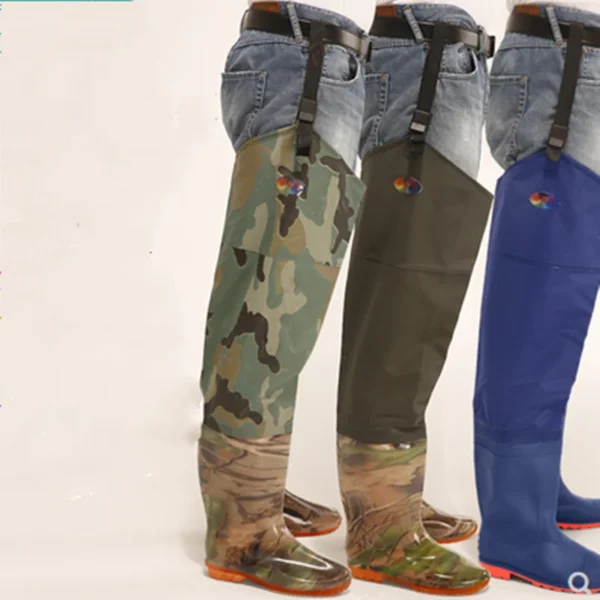 Waterproof Fishing Boots (EU 36-47) with Non-Slip Soles and Anti-Wear Design – Ideal for Outdoor Farming and Wading Suit Enthusiasts